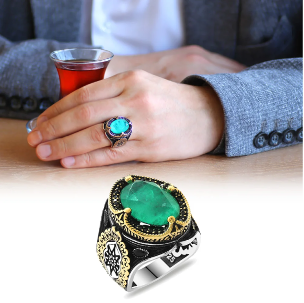 tesbih-silver-ring-green-ar